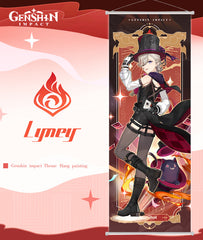 Genshin Fontaine Character Hanging Wall Scroll Poster Home Decor Lyney