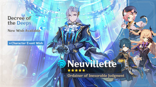 Genshin Version 4.1 Wish Banner - Neuvillette & Hu Tao