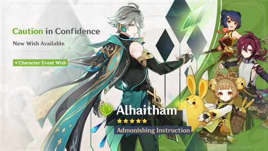 Genshin Version 3.7 Wish Banner - Alhaitham & Kazuha