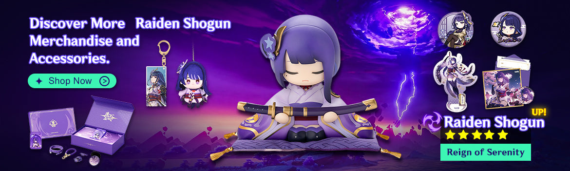 Raiden Shogun Merch | Figures, Plushies & Clothing – GenshinFans