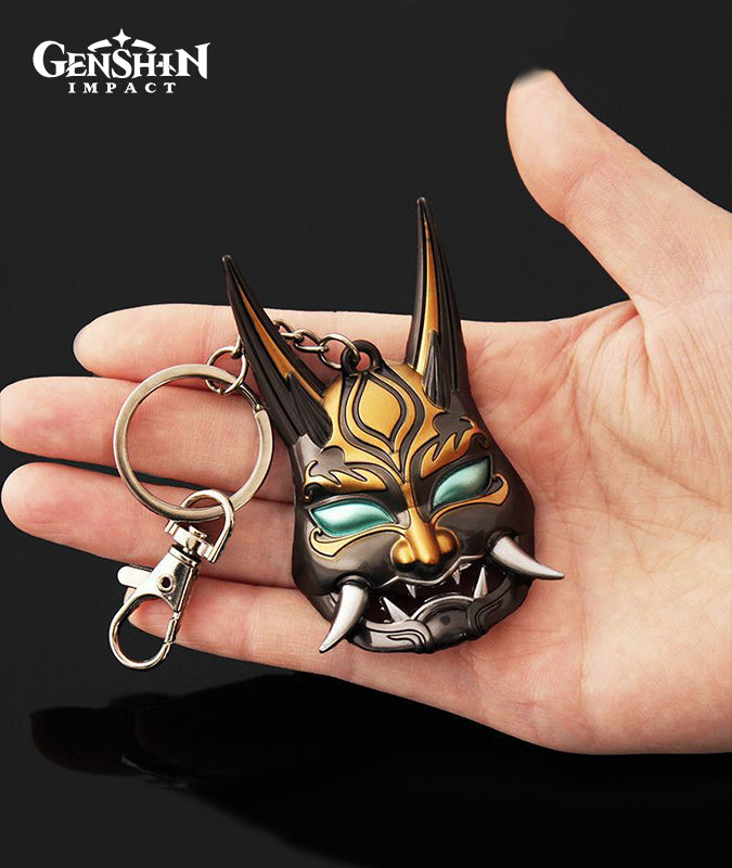 Xiao Yaksha Mask Metal Keychain 8cm Genshin Merch – GenshinFans