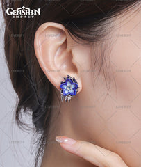Genshin Impact Artifact Stainless Bloom Ear Stud Earring Jewelry