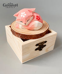 Genshin Impact Yae Miko Fox Wooden Carving Ornament