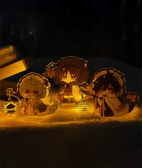 Scaramouche, Zhongli, Ganyu Chibi Acrylic Stand