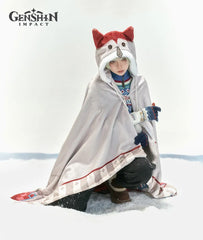 Alyosha Impression Hooded Shawl Blanket 