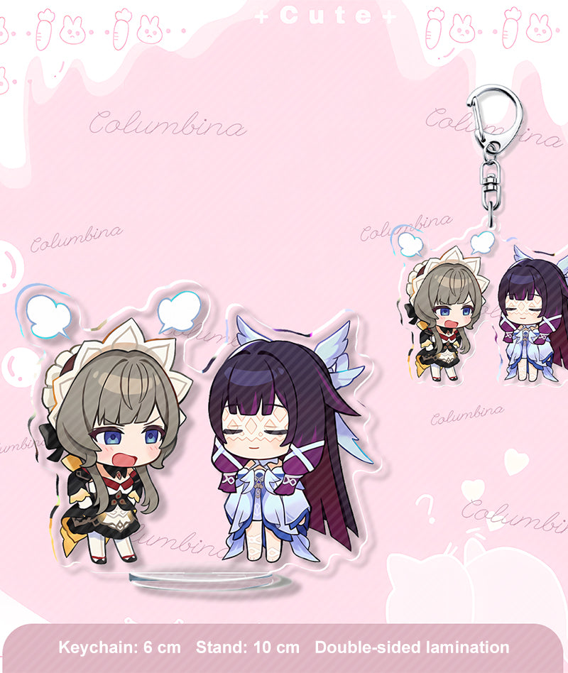  Columbina & Sandrone Chibi Keychains | Acrylic Stand