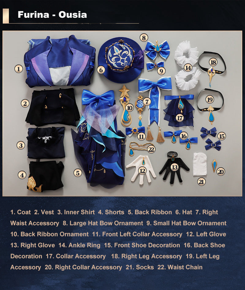 Genshin Impact Furina Cosplay Costume Outfit Full Set – GenshinFans