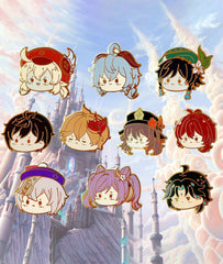 Genshin Impact Character Chibi Enamel Pins Badges: Klee, Venti, Hu Tao, Childe