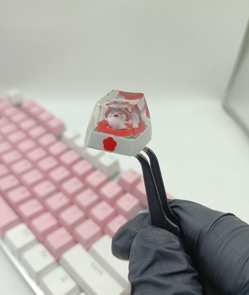 Genshin Hu Tao Ghost Keycap Custom Resin Keyboard Cap – GenshinFans