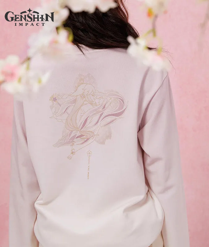 Yae Miko Genshin store Impact Embroidered Crewneck + Sleeve XS