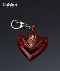 Genshin Impact Tartaglia Mask Metal Keychain 7CM