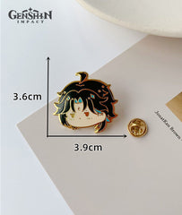 Genshin Impact Character Chibi Enamel Pins Badges: Klee, Venti, Hu Tao, Childe