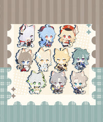 Genshin Impact Nahida & Lohen Chibi Animal Acrylic Block