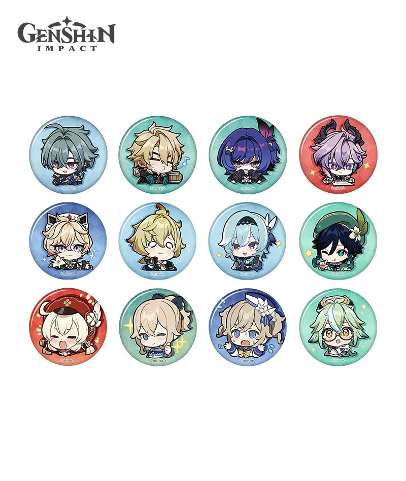 Genshin Impact Mondstadt Character Chibi Expression Badge