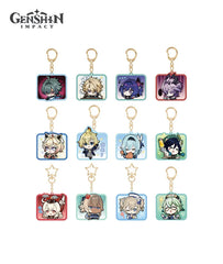 Genshin Impact Mondstadt Character Chibi Expression Acrylic Keychain