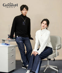 Ganyu Theme Clothing Impression Series Mock Neck Sweater