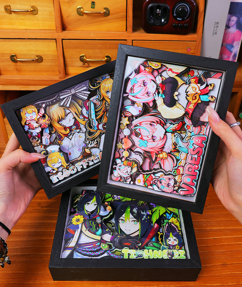 Genshin Impact 3D Shadow Box Art
