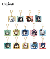Genshin Liyue Character Chibi Expression Acrylic Keychain