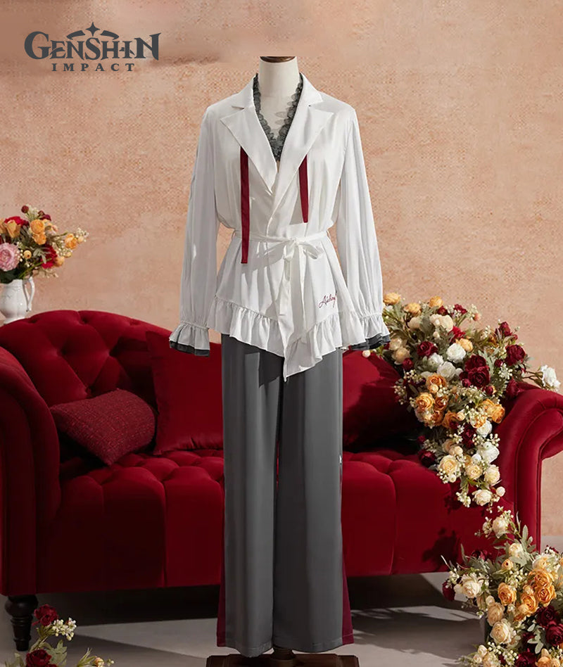 [Official Merch] Genshin Impact Arlecchino Pajama Set with Scrunchie