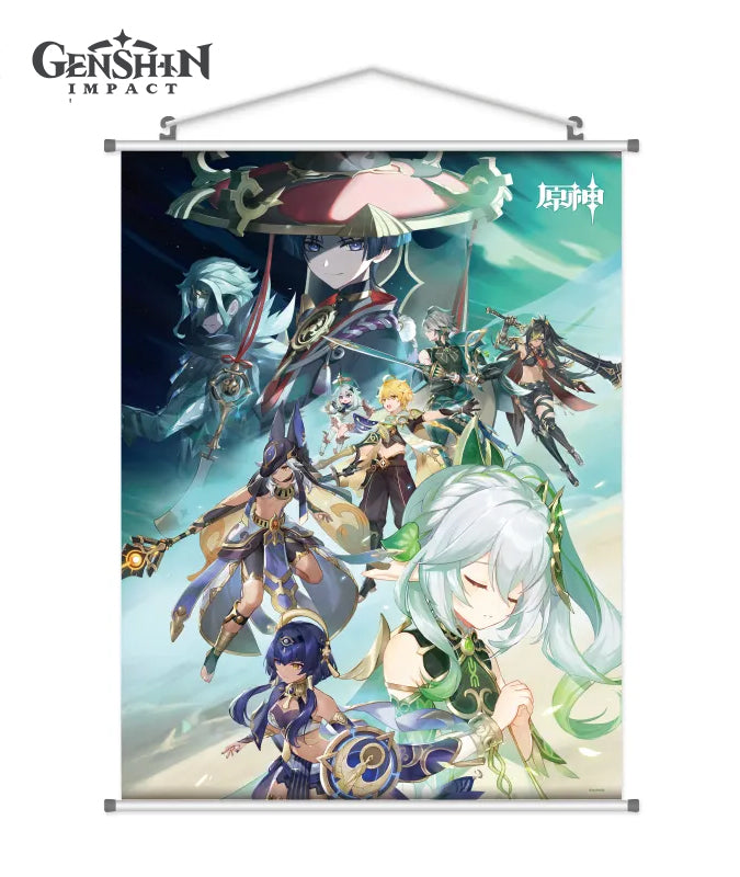 Genshin Impact King Deshret and the Three Magi Wall Scroll