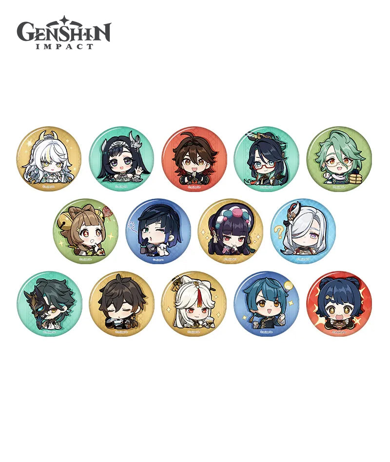 Genshin Liyue Character Chibi Expression Badge