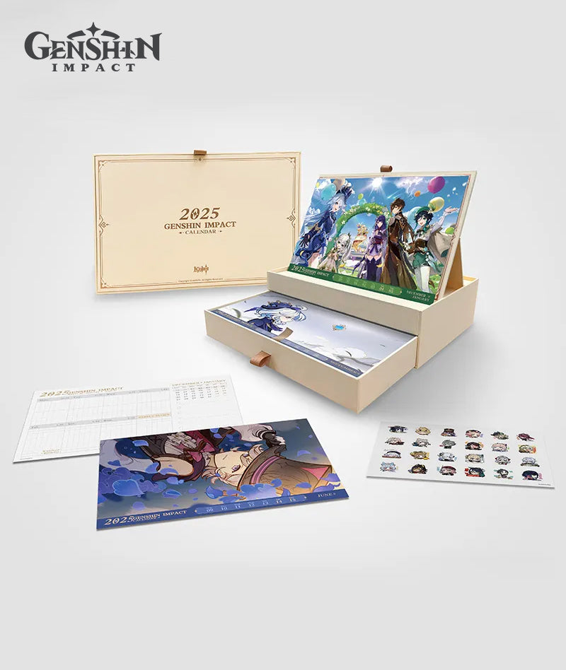 Genshin Impact 2025 Desk Calendar Gift Box