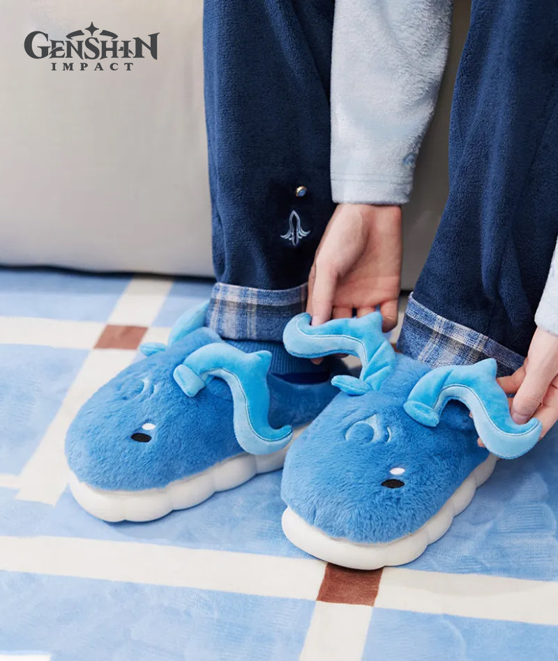 Official Genshin Neuvillette Impression Plush Slippers – GenshinFans