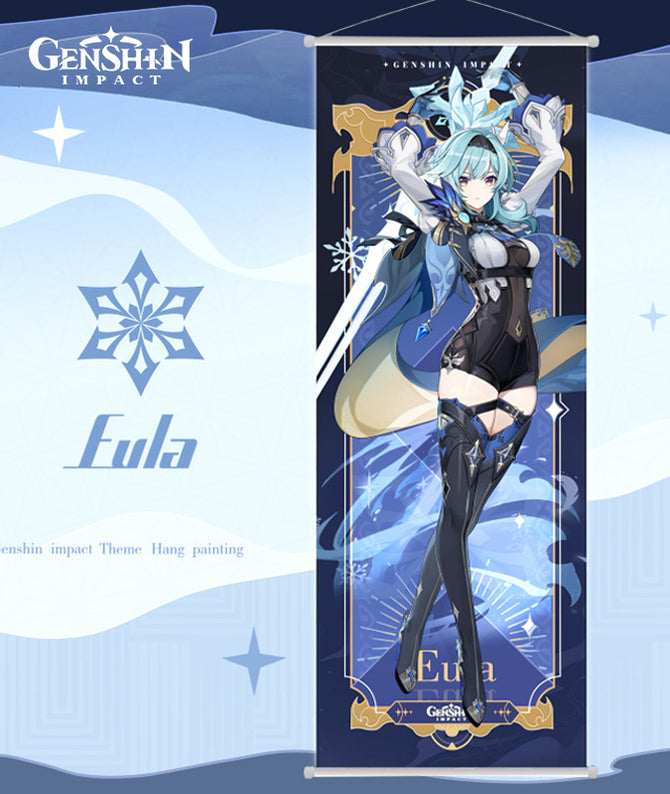 Poster Genshin Impact En Tissu Forgé – Rouleau Mural 70x25 Cm, Personnage Yelan, Décoration Chambre