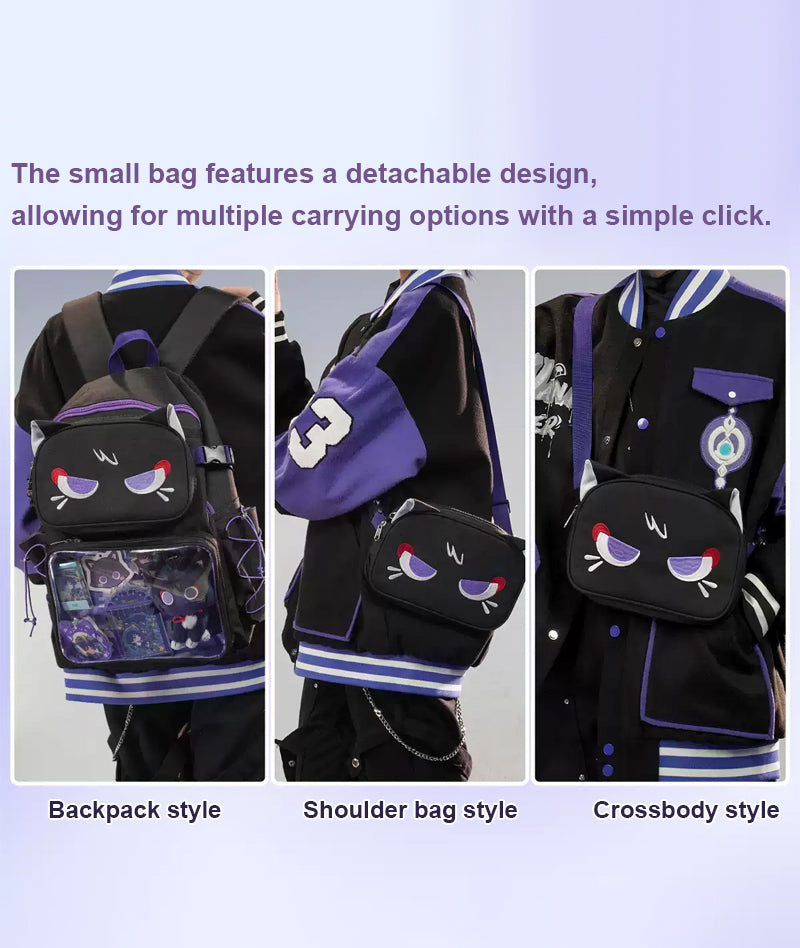 genshin mini backpack Genshin Impact Scaramouche Wanderer Cat Ita Bag Backpack