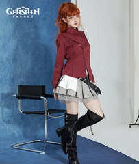 Genshin Tartaglia Long Sleeve Blouse