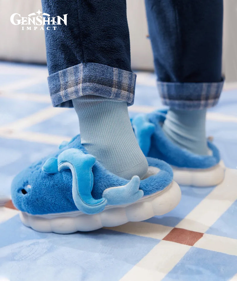 Official Genshin Neuvillette Impression Plush Slippers – GenshinFans