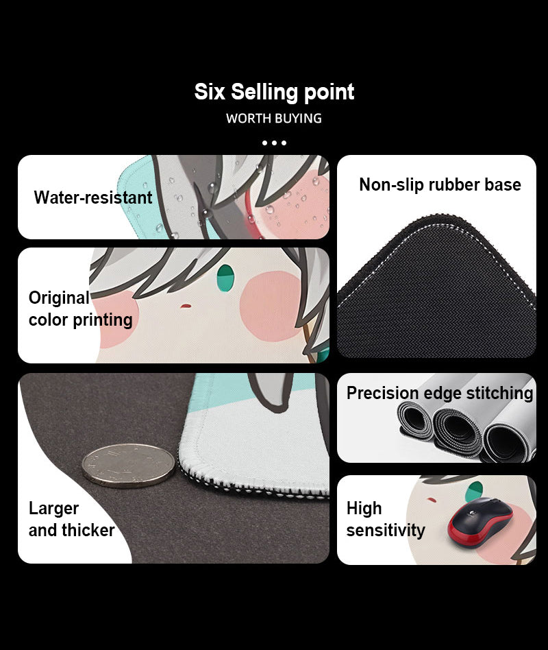 Genshin Cute Characters Mouse Pad Gaming Desk Mat – GenshinFans