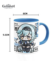 Genshin Impact Eula Cup Ceramic Mug with Lid Spoon