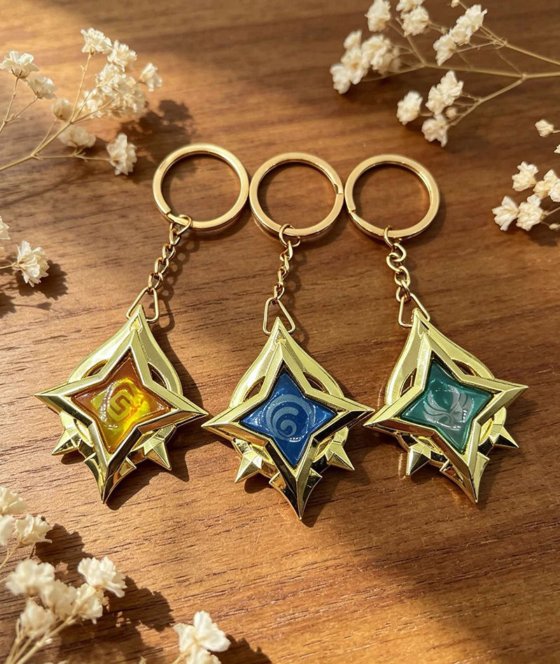 Genshin Impact Snezhnaya Stellar Linchpin Vision Keychains