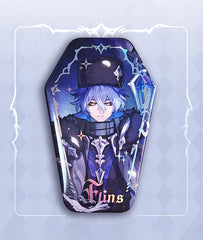 Genshin Impact Flins Postcard, Badge, and Stand