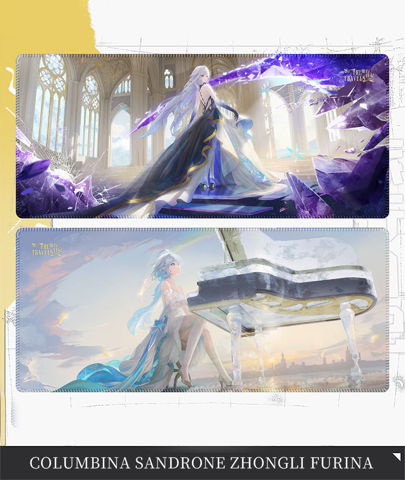 Genshin Impact Columbina, Sandrone, and Zhongli Mouse Pads