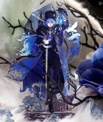 Genshin Impact Flins Postcard, Badge, and Stand