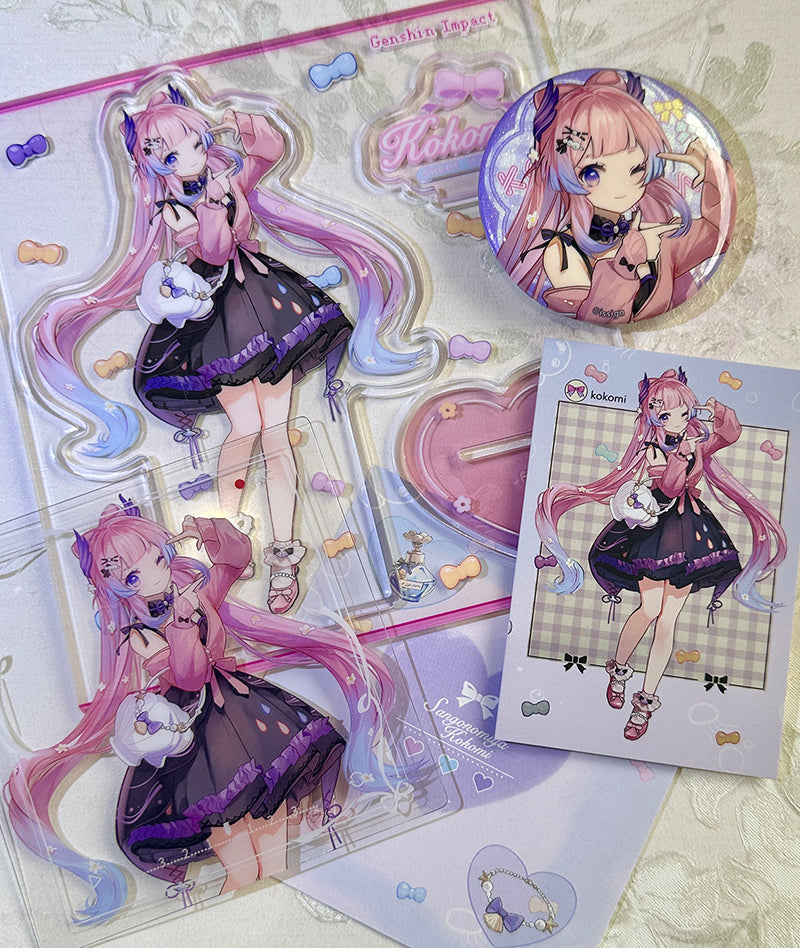 Genshin Kokomi Card, Badge & Acrylic Stand – GenshinFans