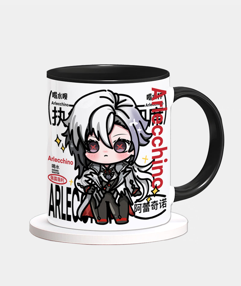 Arlecchino The Knave Chibi Mug - Cute Coffee Cup – GenshinFans
