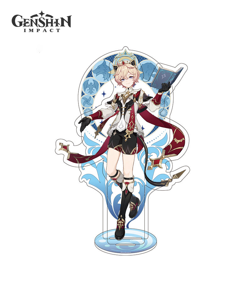 Genshin Impact Albedo Acrylic Stand – 16cm Figure With Base & Ring, Game Character Collectible
