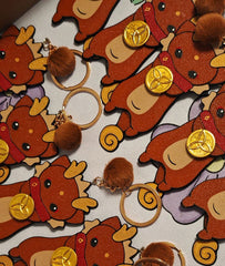 Genshin Impact Scarameow & Zhongli Dragon Keychains